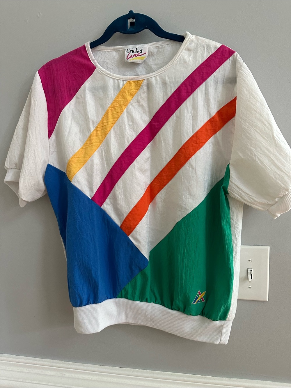 Vintage 80s colorblock Cricket Lane top